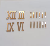 Acrylic Golden Cutting Number, Digits, Roman Number for Clock, Watch for Resin Art (3,6,9 and 12 with 8 Single Sticks) (1.5